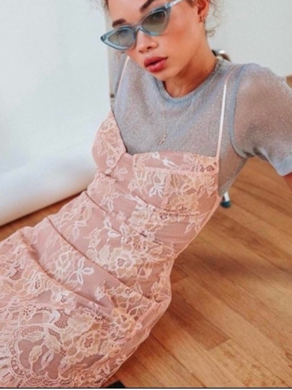 for love and lemons bumble bustier dress rosegold